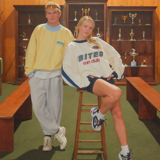 BITES RUN CLUB HEAVYWEIGHT MOCK NECK (LIGHT YELLOW SPECIAL EDITION)