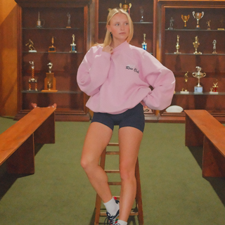 BITES RUN CLUB HEAVYWEIGHT MOCK NECK (LIGHT PINK SPECIAL EDITION)